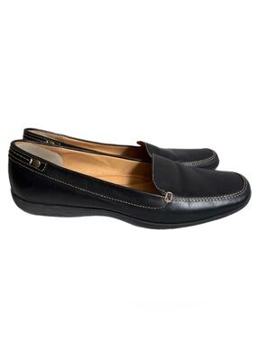Vtg Y2K Coach Danae Black Leather Driving Shoes Loafers Women's 8 Preppy Flats